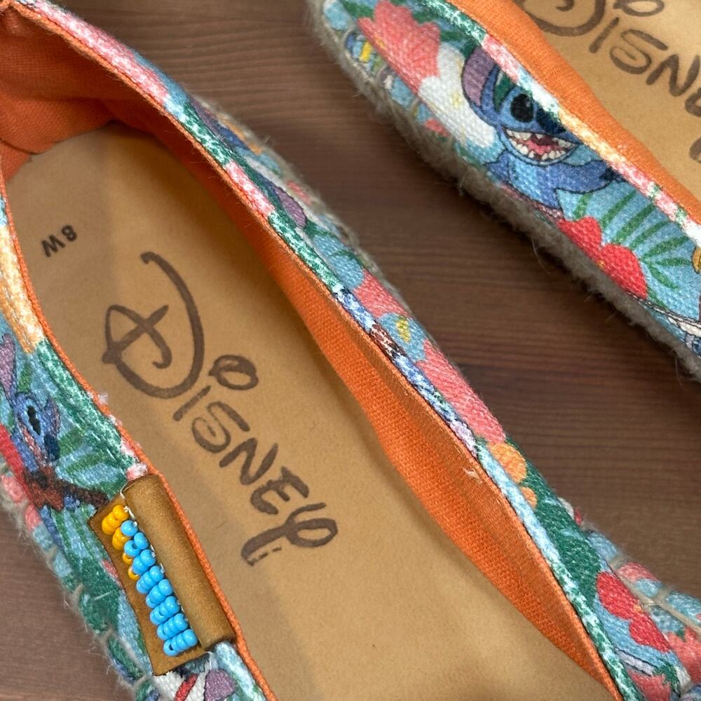 Disney Orange Espadrilles Vibrant Floral Design - Picture 4 of 10